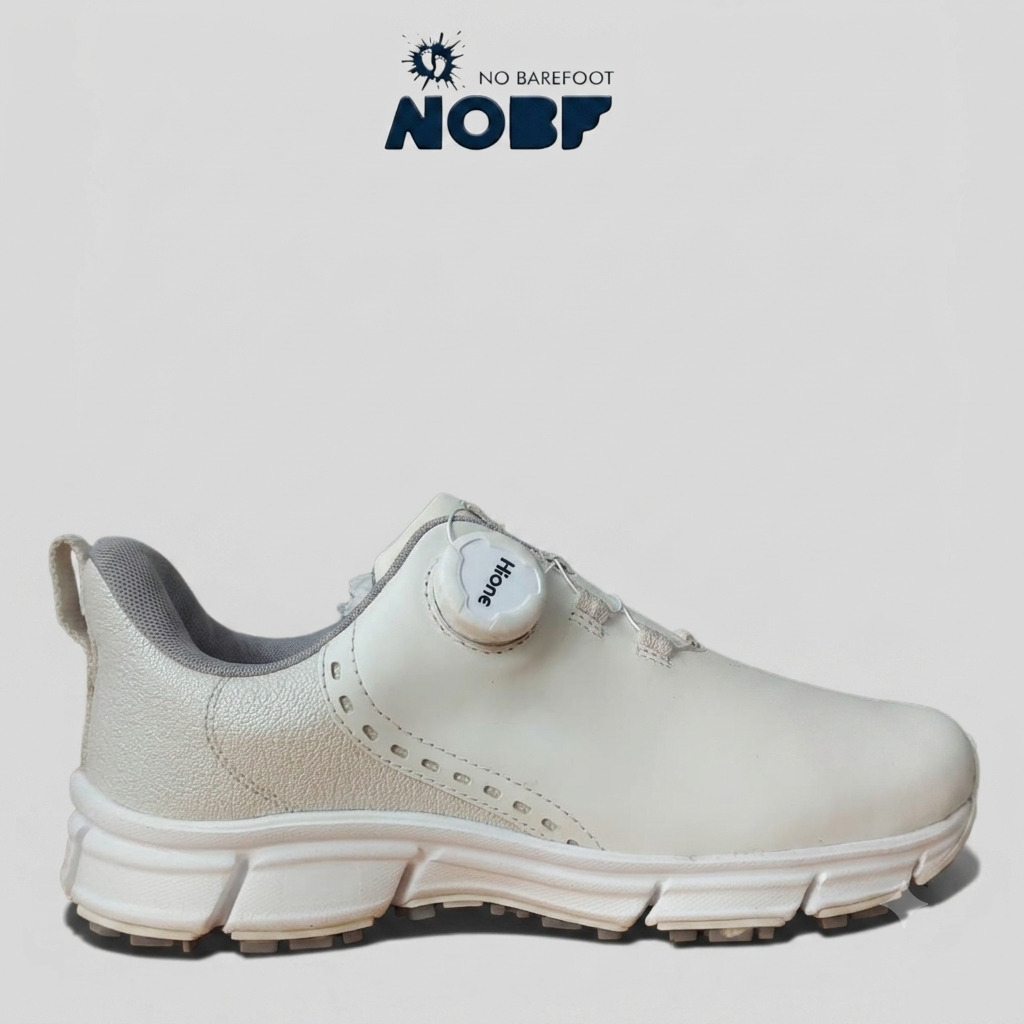 Sepatu Golf Hione W243D Silver/White – Full Kulit Asli, Empuk & Stylish
