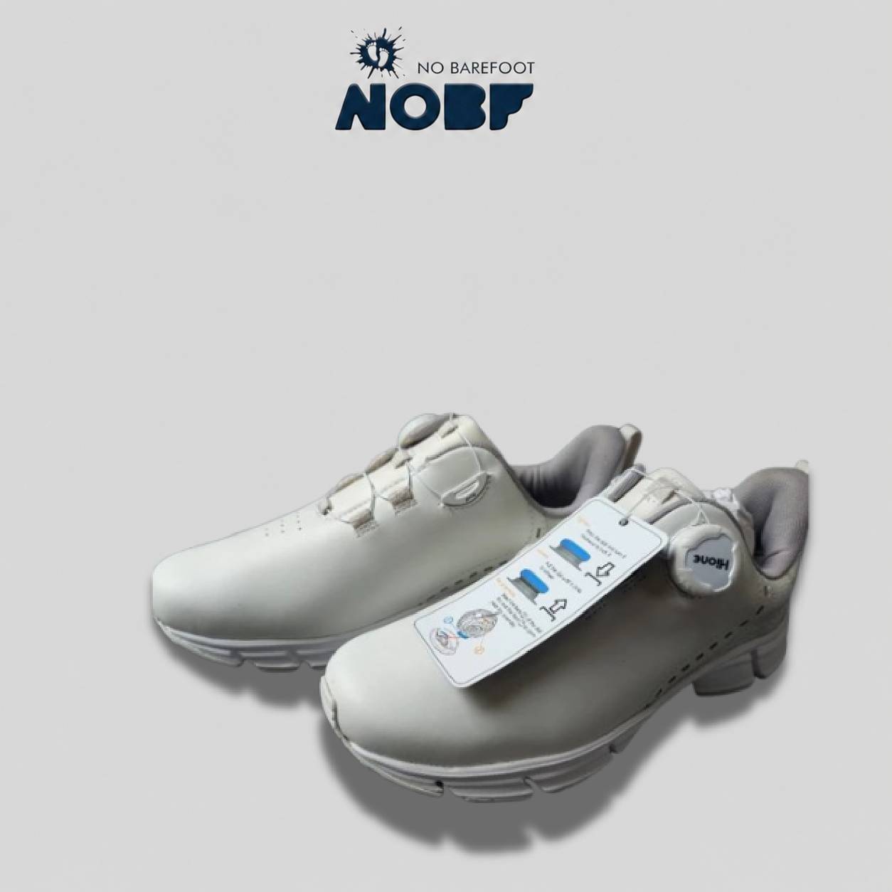 Sepatu Golf Hione W243D Silver/White – Full Kulit Asli, Empuk & Stylish