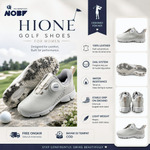Sepatu Golf Hione W243D Silver/White – Full Kulit Asli, Empuk & Stylish