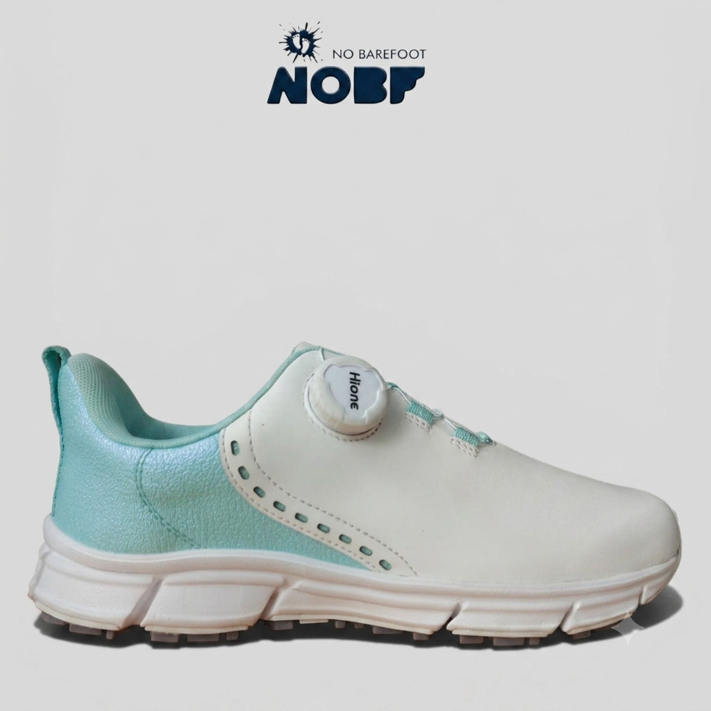 Sepatu Golf Hione W241D Turquoise/White – Full Kulit Asli, Empuk & Stylish