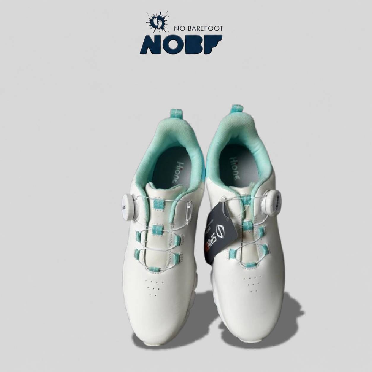 Sepatu Golf Hione W241D Turquoise/White – Full Kulit Asli, Empuk & Stylish