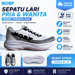 Sepatu Lari NOBF R004 Original White – Ringan, Empuk, Breathable ,Anti Slip