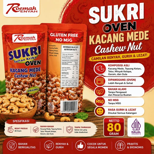 Roemah Renyah Sukri Kacang Mede 80gr