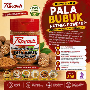 Roemah Rempah Pala Bubuk Nutmeg Powder 30 Gram | Rempah Alami Bumbu Masakan Premium