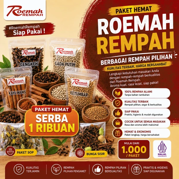 Roemah Rempah Aneka Bumbu Dapur Lengkap | Rempah Masakan Premium Halal