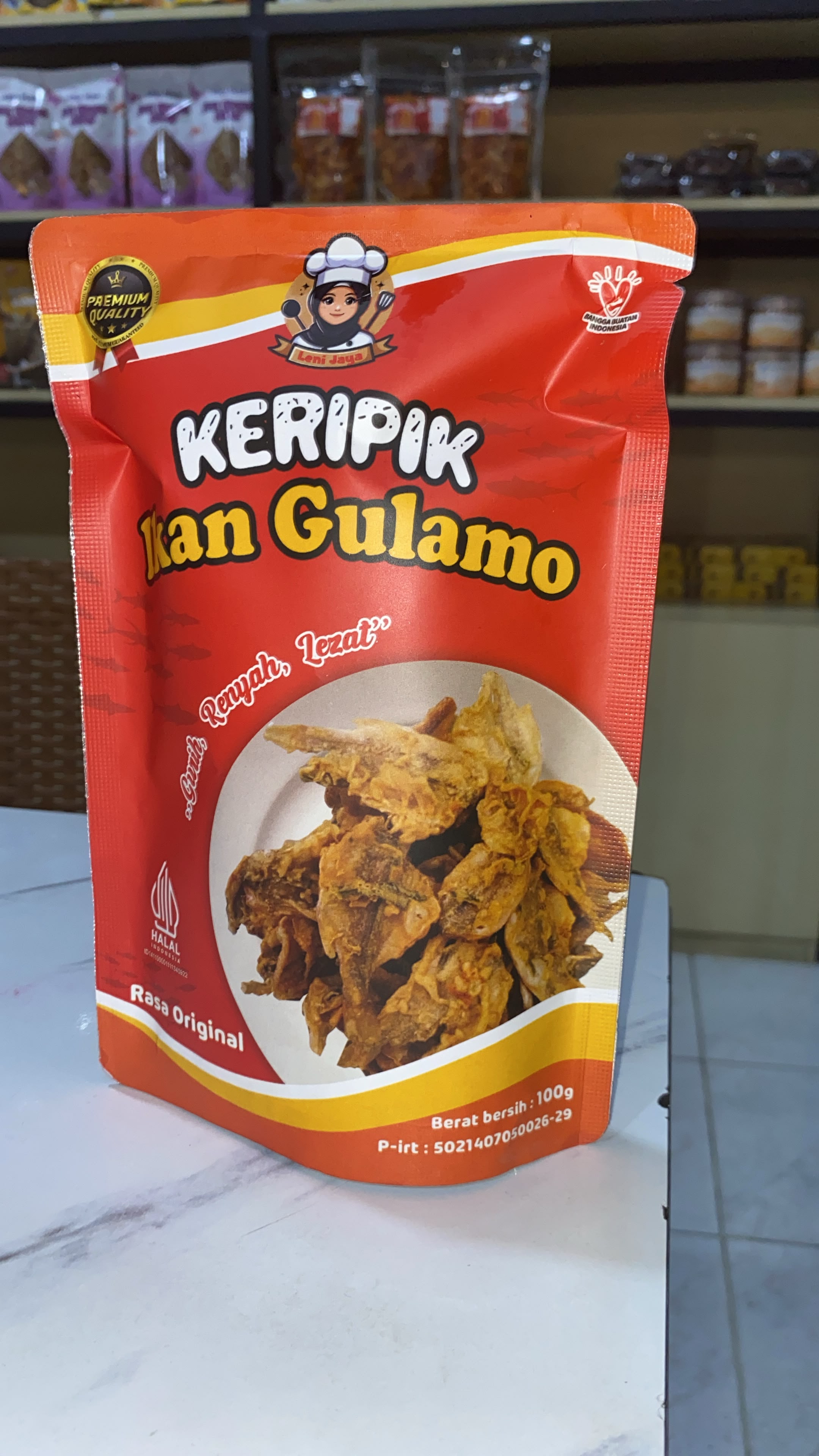 Keripik ikan gulamo Leni jaya
