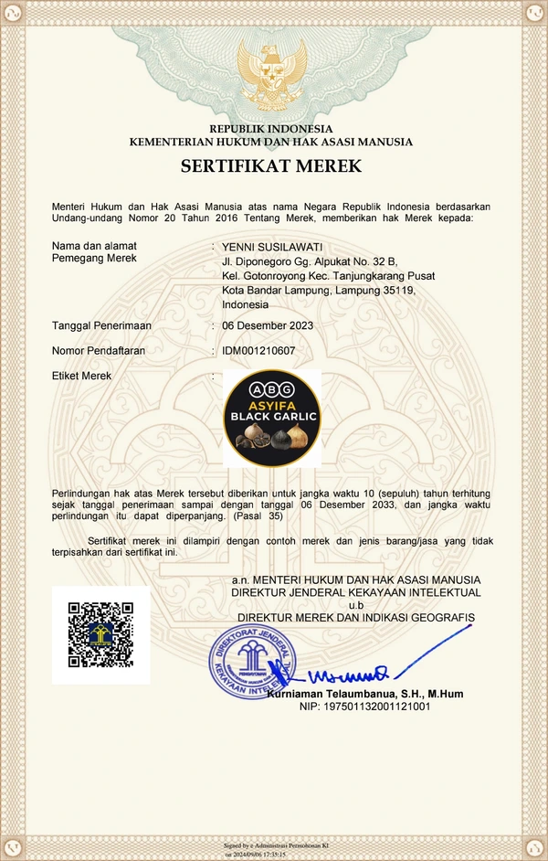 ASYIFA BAWANG HITAM TUNGGAL ISI 250 GRAM  NIE BPOM RI