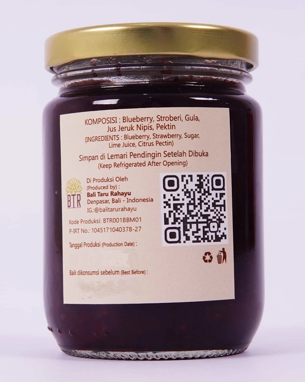 BTR Blueberry Mix Jam 280 gram
