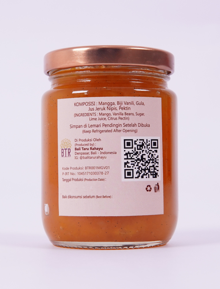 BTR Mango Vanilla Jam 280 gram
