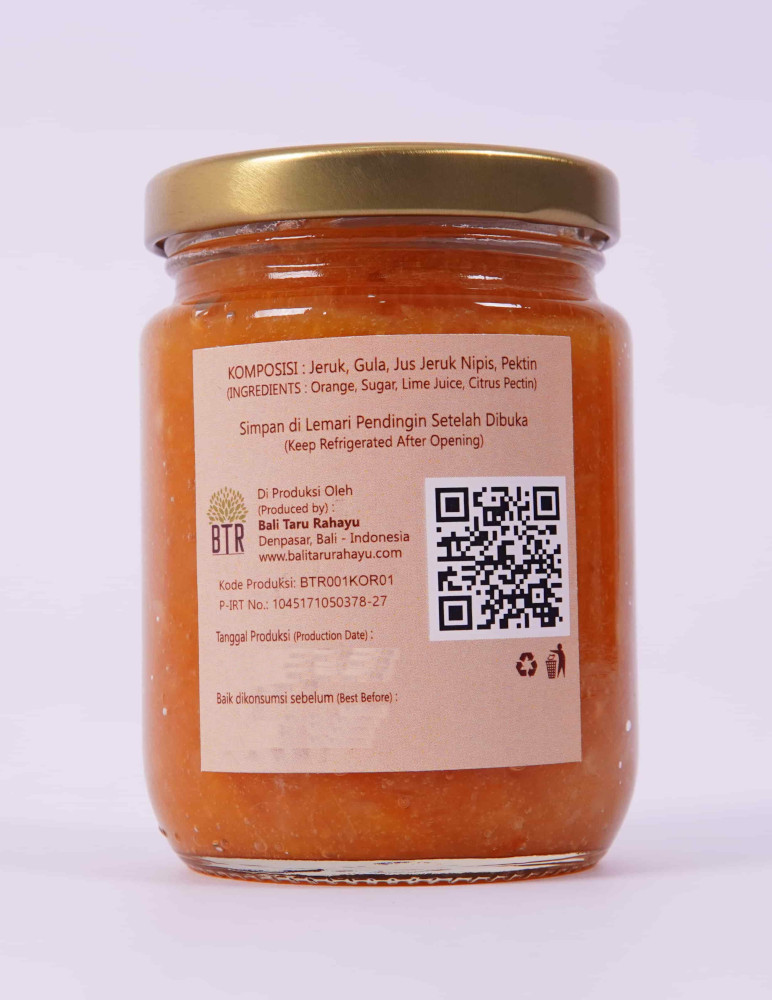 BTR Kintamani Orange Marmalade 280 gram