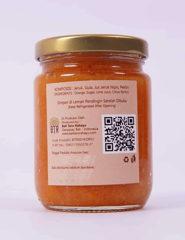 BTR Kintamani Orange Marmalade 280 gram