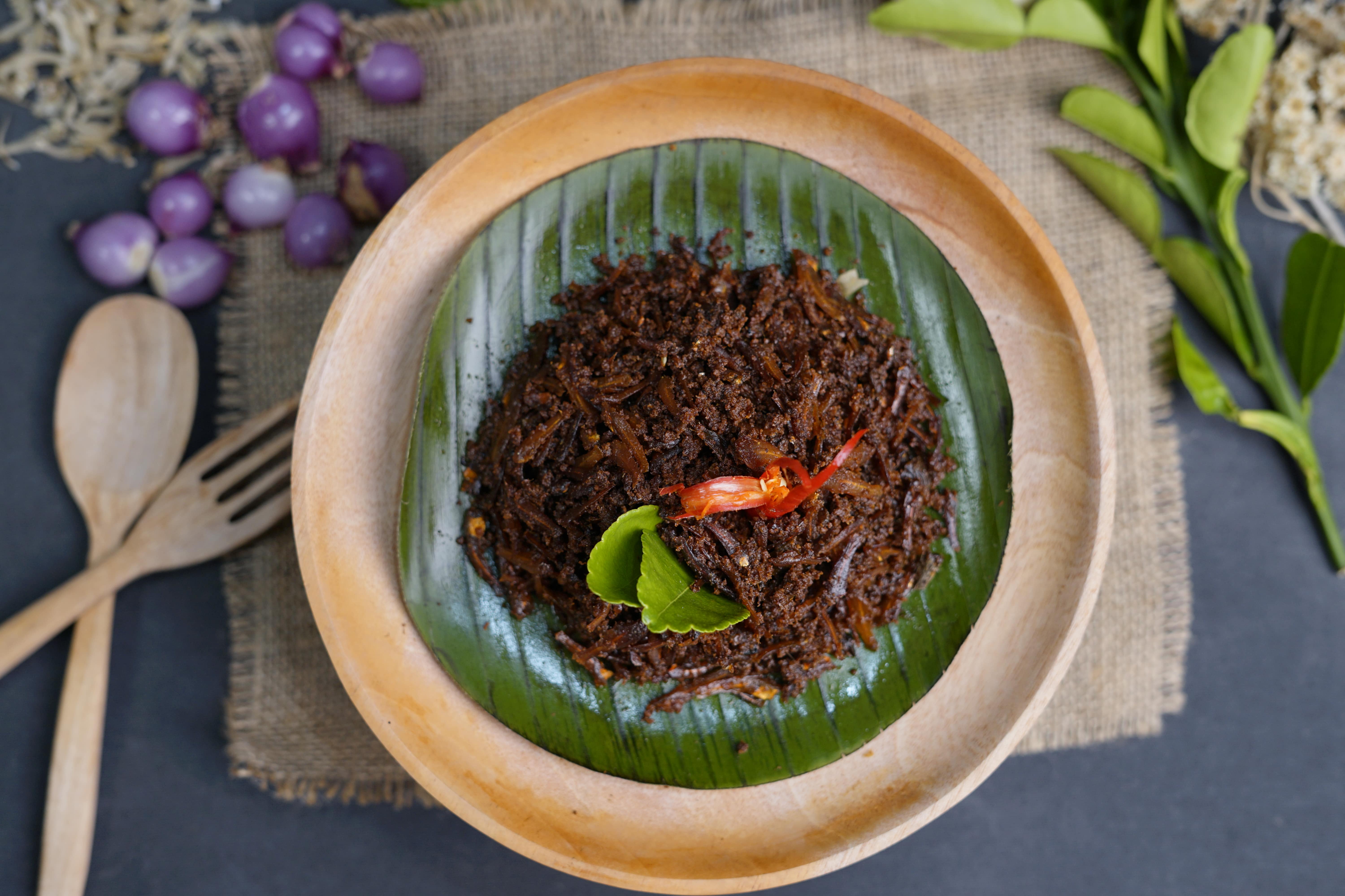 Rendang ikan teri pak ombak