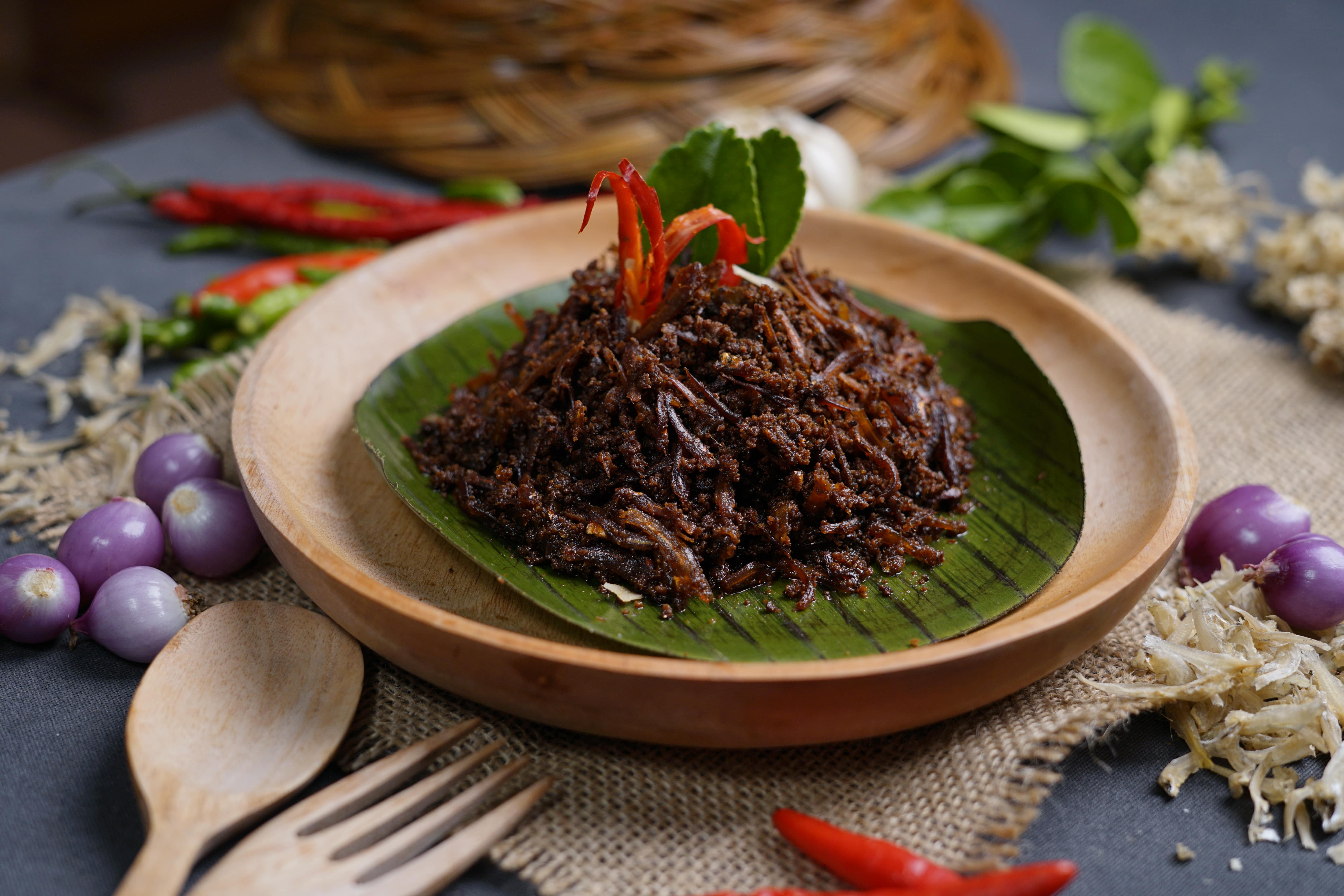 Rendang ikan teri pak ombak