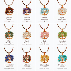 Milayanti Tree of Life Birthstone Necklace