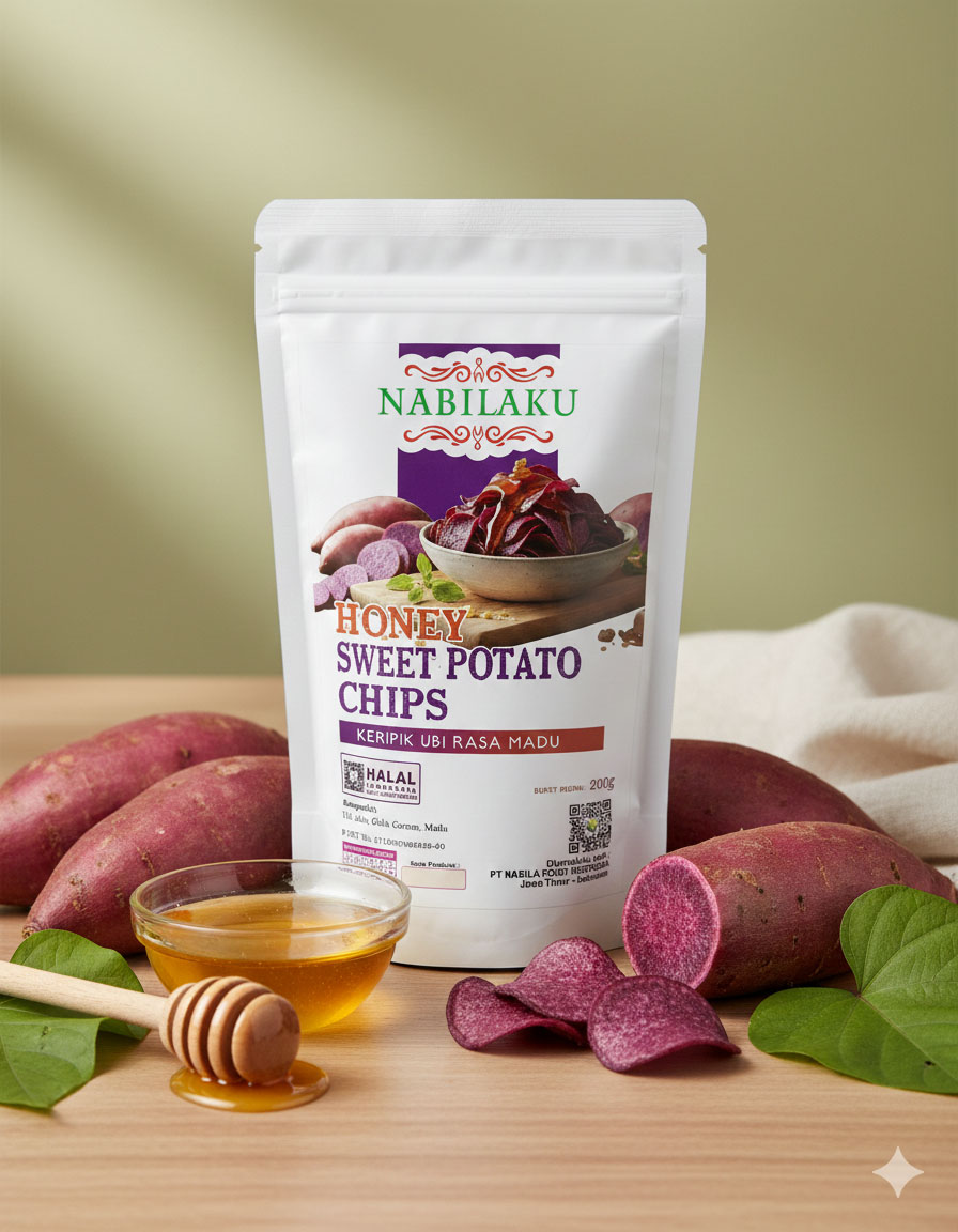 Honey Sweet Potatoes Chips PREMIUM- Keripik Ubi Rasa Madu 200g – Camilan Renyah Kaya Antioksidan
