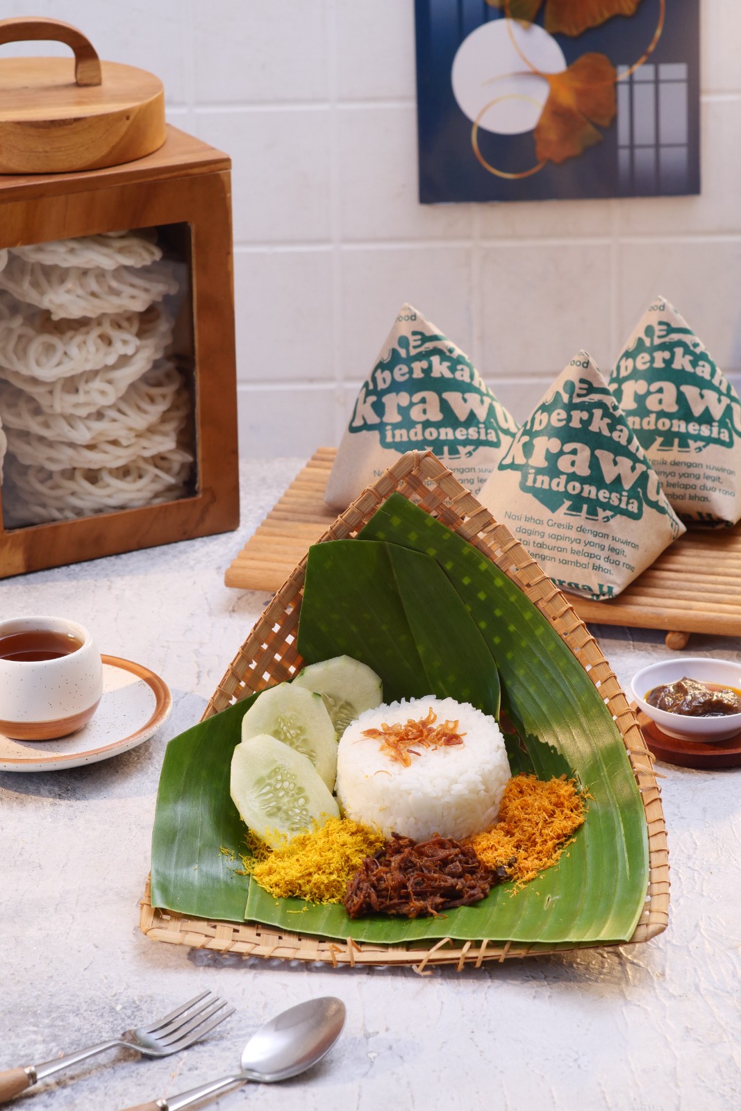 Nasi Bungkus Krawu - Daging Sapi Asli