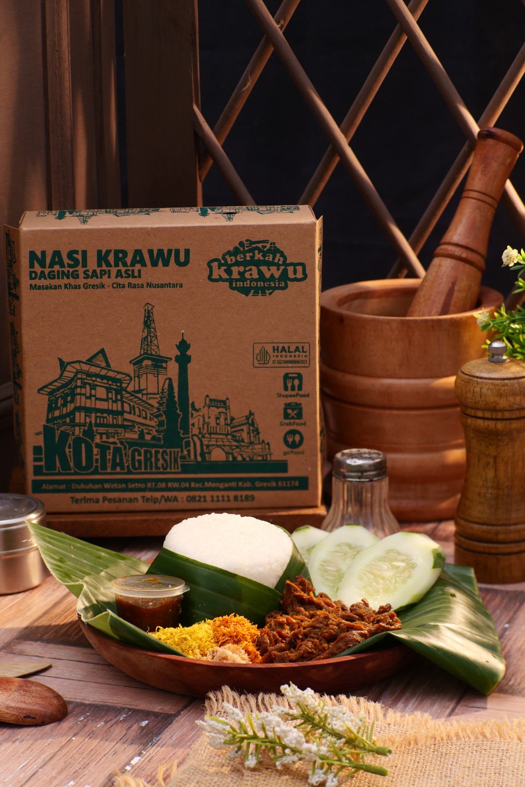 Nasi Kotak Krawu - Daging Sapi Asli