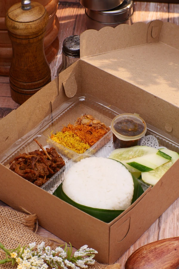 Nasi Kotak Krawu - Daging Sapi Asli