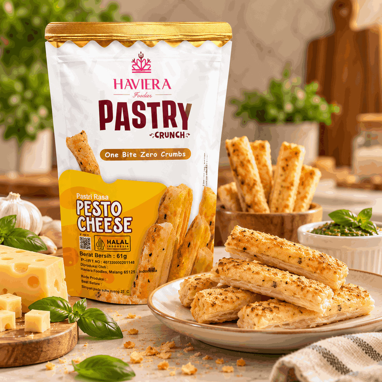 Pastry Crunch Rasa Pesto Cheese