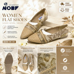 Sepatu Flat Wanita Motif Daun Alami Handmade – Natural Dye (Ecoprint)