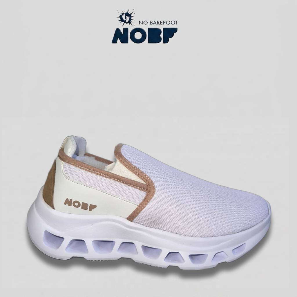 NOBF Sepatu Wanita Slip On Sneakers Casual Ringan Nyaman Sporty Tanpa Tali