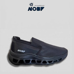 NOBF Sepatu Slip On Unisex Sneakers Casual Hitam Ringan Nyaman Tanpa Tali