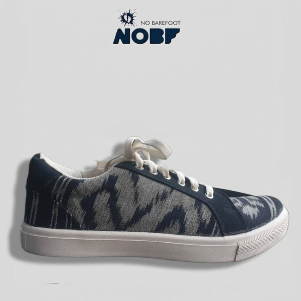 Sepatu Pria Noir Heritage – Hitam Motif | Knitted Textile Breathable | Stylish & Nyaman
