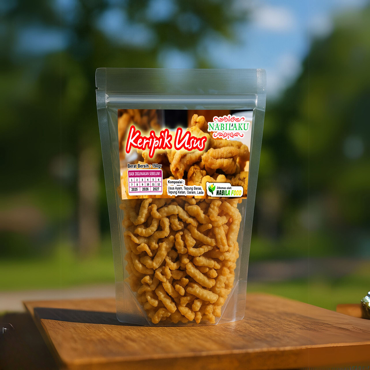 Keripik Usus Renyah 150g – Camilan Gurih Original Tanpa MSG, Kriuk Lezat