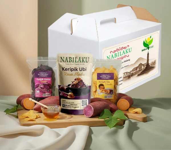 Paket Oleh-oleh GOLD Cemilan Aneka Keripik Malang FREE BOX OLEH-OLEH