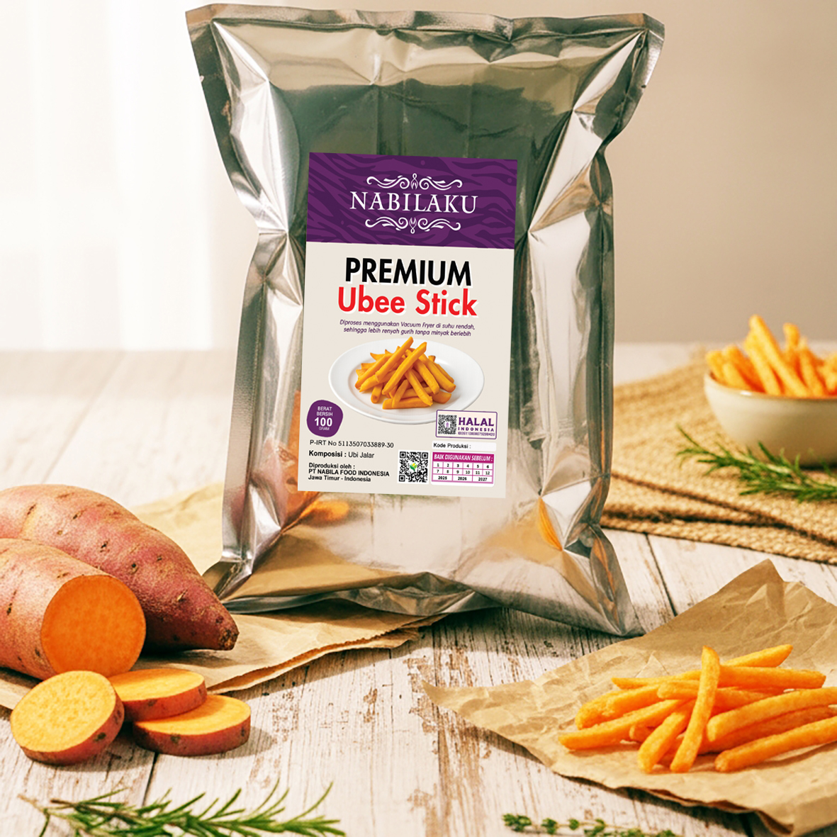 Premium Ubee Stick Vacuum Fryer 100g – Renyah, Gurih & Rendah Minyak