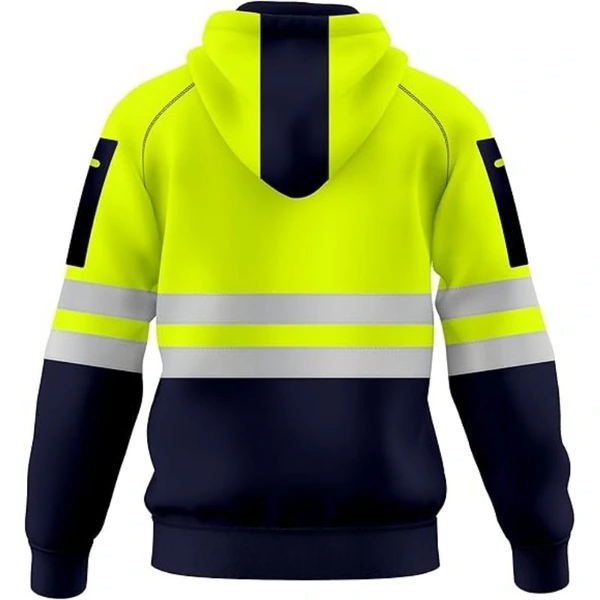 OTRAHUM Jaket Jamper Sweater Tactical Sweatshirt Hoodie Safety Hivis Baju Kerja Lapangan Engineer Multifungsi Waterproof Windproof Bahan Bonding Softshell 3layers High Visibility