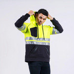 OTRAHUM Jaket Jamper Sweater Tactical Sweatshirt Hoodie Safety Hivis Baju Kerja Lapangan Engineer Multifungsi Waterproof Windproof Bahan Bonding Softshell 3layers High Visibility