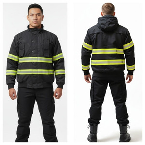 OTRAHUM Black Edition Jaket Bomber Safety Hi-Vis High Visibility Reflectif Scothlite Hifiz Bahan Taslan Waterproof Windproof untuk Tambang Mining Engineer Teknisi Tentara Security Tactical Steward Patwal Riding
