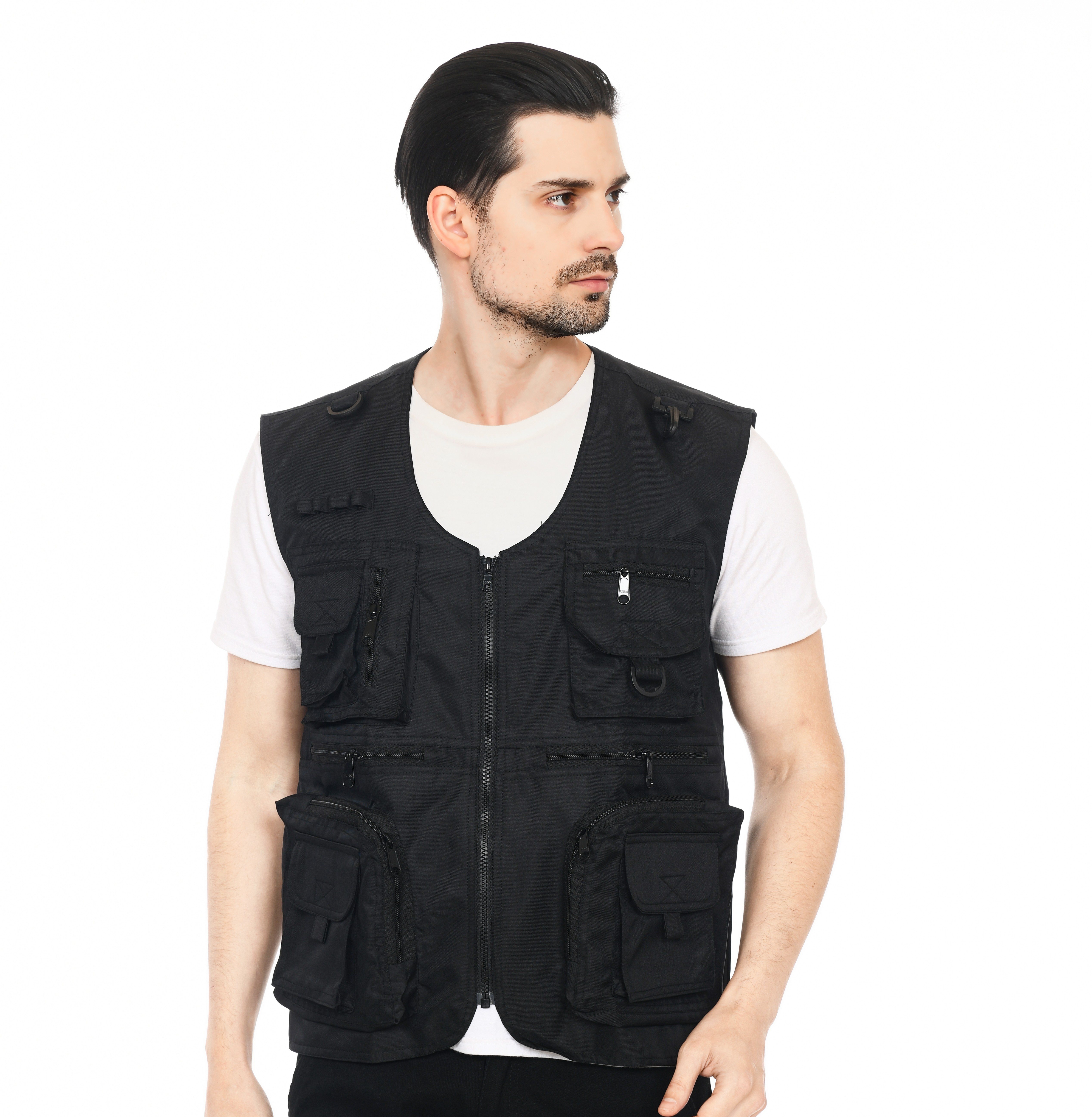 OTRAHUM Rompi Cargo Rescue Vest Lapangan Fotografer Wartawan Rescue Adventure Teknisi Engineer Tactical Mancing Waterproof Windproof Casual Kantong Banyak Bahan Twill Combat Furing Soft Mesh YKK Zipper