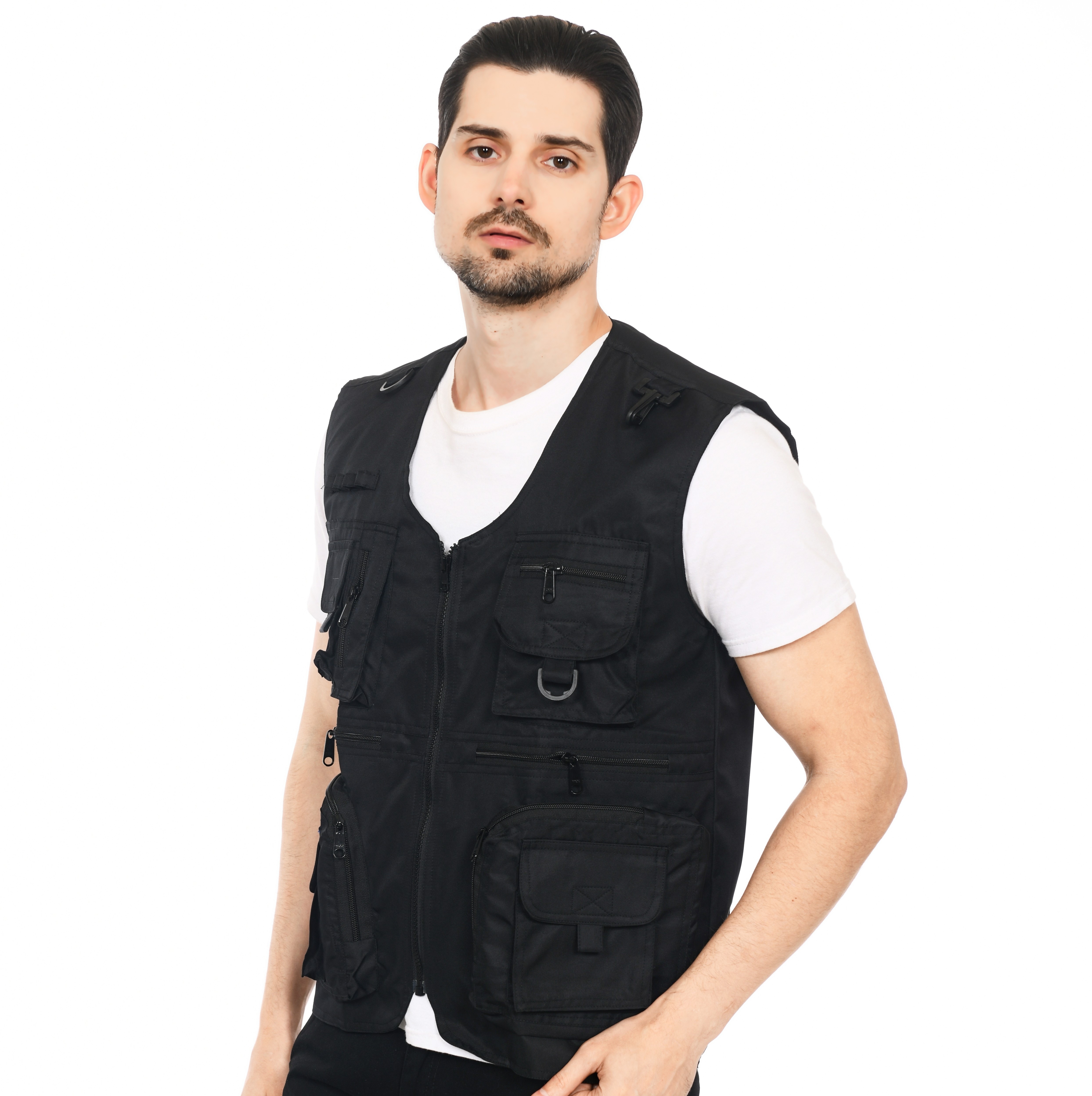 OTRAHUM Rompi Cargo Rescue Vest Lapangan Fotografer Wartawan Rescue Adventure Teknisi Engineer Tactical Mancing Waterproof Windproof Casual Kantong Banyak Bahan Twill Combat Furing Soft Mesh YKK Zipper