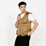 OTRAHUM Rompi Cargo Rescue Vest Lapangan Fotografer Wartawan Rescue Adventure Teknisi Engineer Tactical Mancing Waterproof Windproof Casual Kantong Banyak Bahan Twill Combat Furing Soft Mesh YKK Zipper