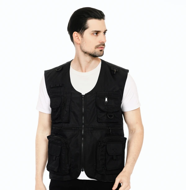 OTRAHUM Rompi Cargo Rescue Vest Lapangan Fotografer Wartawan Rescue Adventure Teknisi Engineer Tactical Mancing Waterproof Windproof Casual Kantong Banyak Bahan Twill Combat Furing Soft Mesh YKK Zipper