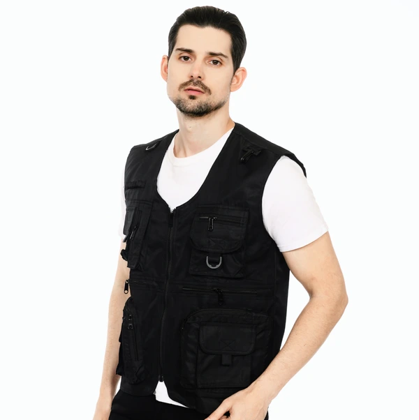 OTRAHUM Rompi Cargo Rescue Vest Lapangan Fotografer Wartawan Rescue Adventure Teknisi Engineer Tactical Mancing Waterproof Windproof Casual Kantong Banyak Bahan Twill Combat Furing Soft Mesh YKK Zipper