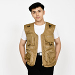 OTRAHUM Rompi Cargo Rescue Vest Lapangan Fotografer Wartawan Rescue Adventure Teknisi Engineer Tactical Mancing Waterproof Windproof Casual Kantong Banyak Bahan Twill Combat Furing Soft Mesh YKK Zipper