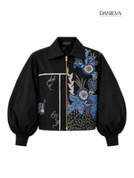 Dasilva Batik Jaket Crop Boxy Wanita Lengan Balon