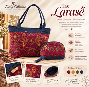Tas Larasé – Tote Bag Wastra Premium + Pouch