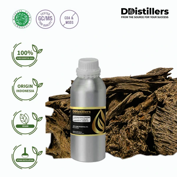 Agarwood Bouya Viscous / Gaharu Buaya Essential Oil Pure 100%, 500ML-1L HDPE/SS