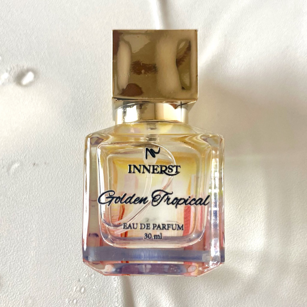 PROMO !!! INNERST Golden Tropical 30ml | Parfum Wanita EDP Tropical Fresh | Wangi Exotic, Warm, Fresh & Mewah | Sensasi Liburan Tropis yang Cerah & Menawan | Long Lasting Perfume untuk Daily, Hangout & Traveling