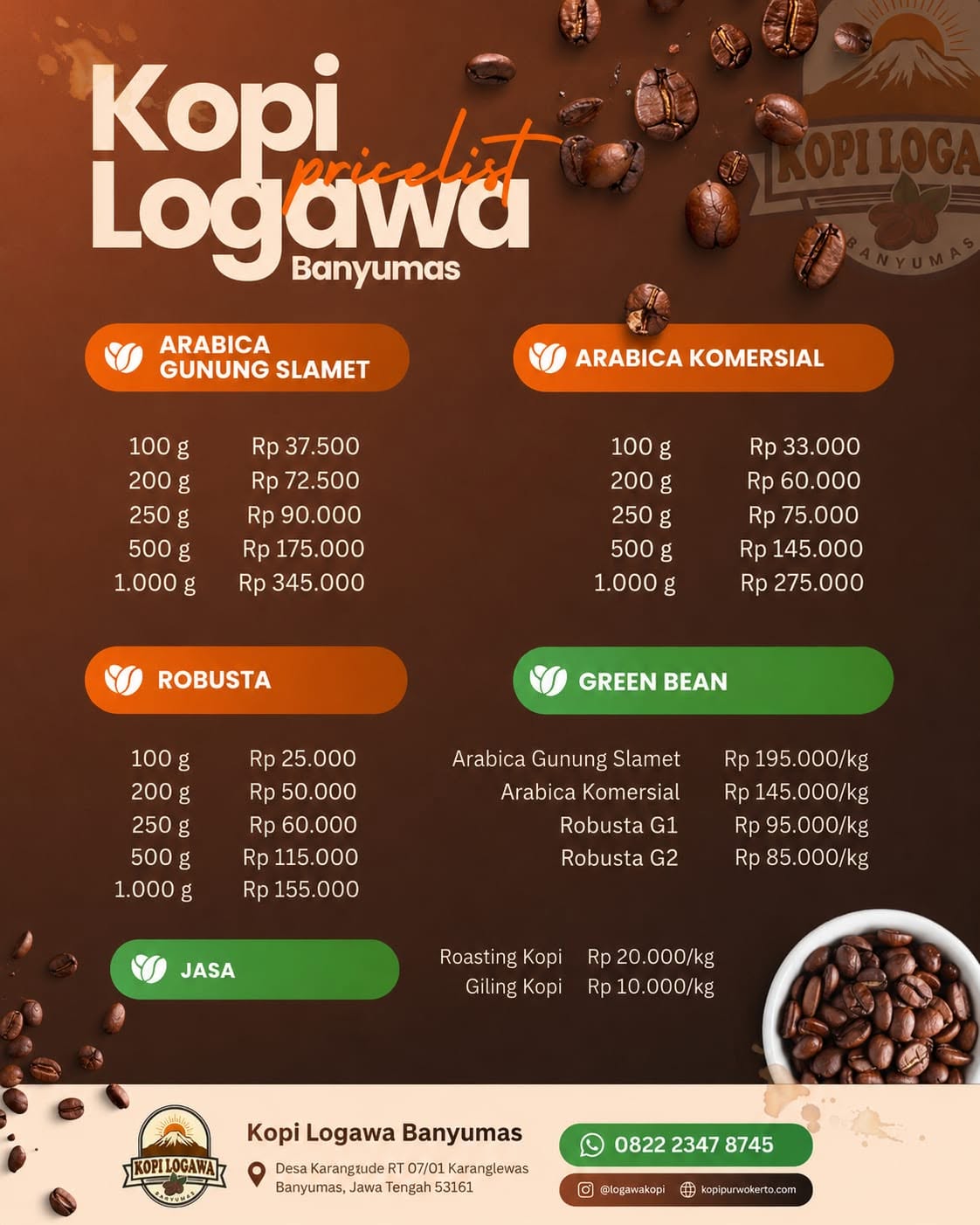 Arabika Gunung Slamet 100 gr