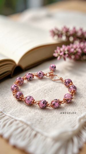 Gelang Batu Rhodonite Besolek