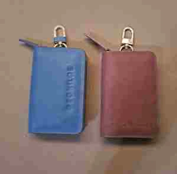 Dompet gantungan kunci kulit asli