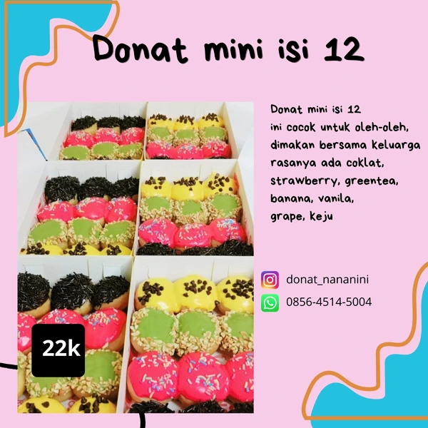 Donat mini isi 12