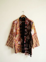 Outer Ecoprint Wanita Kombinasi Tenun Troso Premium Katun Doby XL XXL