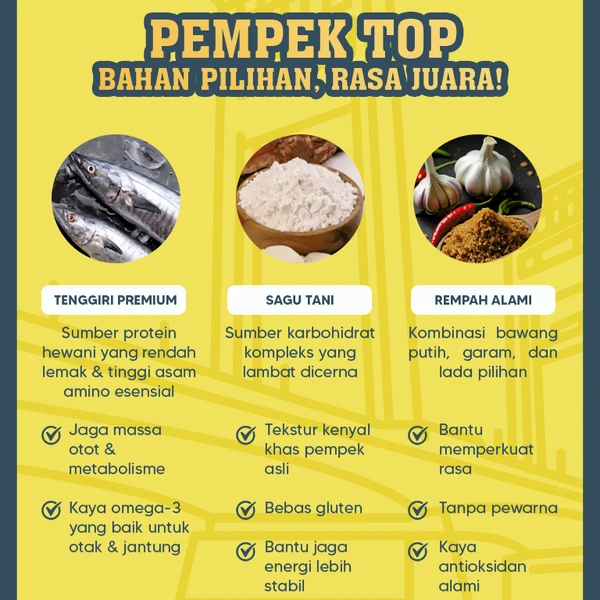 Pempek Campur Palembang Asli | Kulit Lenjer Kapal Selam Adaan + Cuko | Frozen Food Oleh Oleh Siap Masak Tinggal Goreng