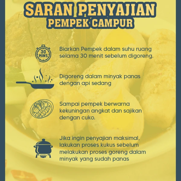 Pempek Campur Palembang Asli | Kulit Lenjer Kapal Selam Adaan + Cuko | Frozen Food Oleh Oleh Siap Masak Tinggal Goreng